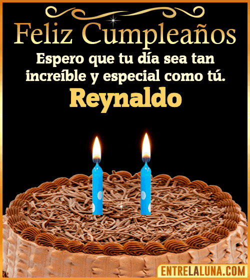 Gif de pastel de Feliz Cumpleaños Reynaldo