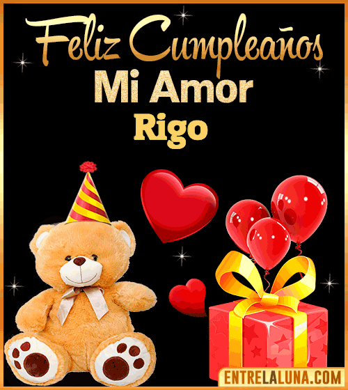 Gif Feliz Cumpleaños mi Amor Rigo