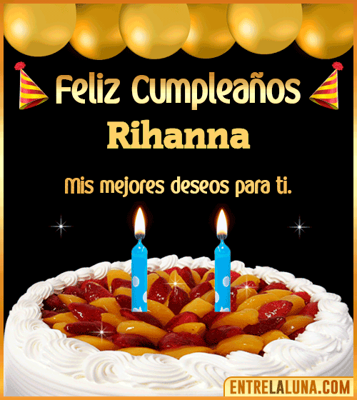 Gif de pastel de Cumpleaños Rihanna