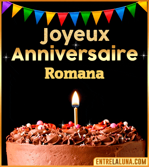 GIF Joyeux Anniversaire Romana