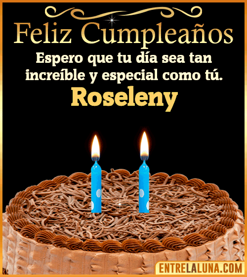 Gif de pastel de Feliz Cumpleaños Roseleny