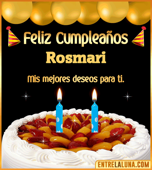 Gif de pastel de Cumpleaños Rosmari