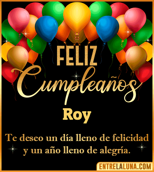 Mensajes de cumpleaños Roy
