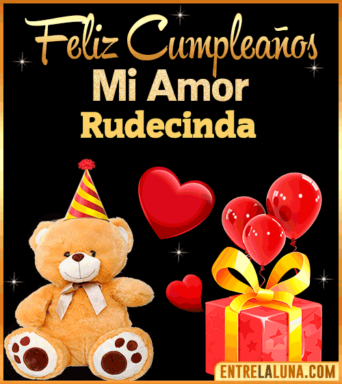 Gif Feliz Cumpleaños mi Amor Rudecinda