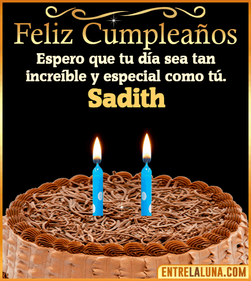 Gif de pastel de Feliz Cumpleaños Sadith