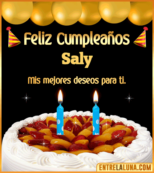 Gif de pastel de Cumpleaños Saly