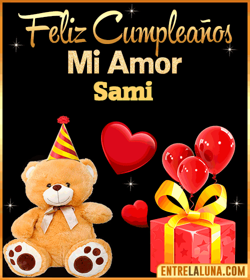 Gif Feliz Cumpleaños mi Amor Sami