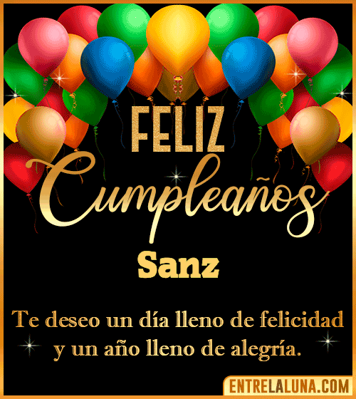 Mensajes de cumpleaños Sanz