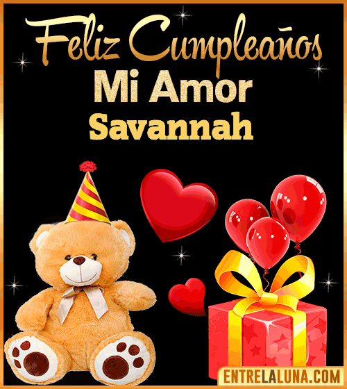 Gif Feliz Cumpleaños mi Amor Savannah