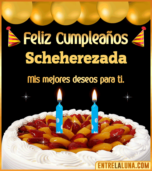 Gif de pastel de Cumpleaños Scheherezada