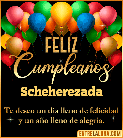Mensajes de cumpleaños Scheherezada