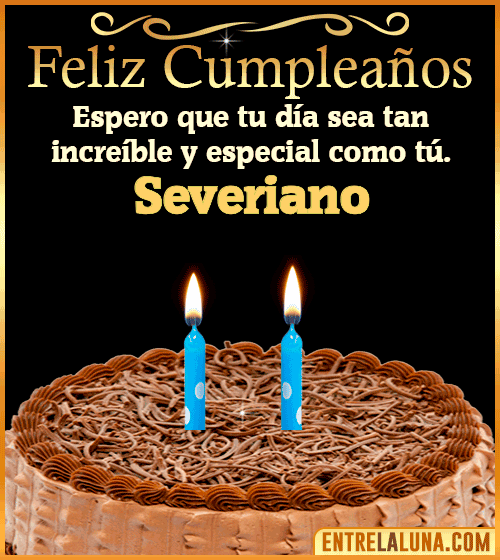 Gif de pastel de Feliz Cumpleaños Severiano