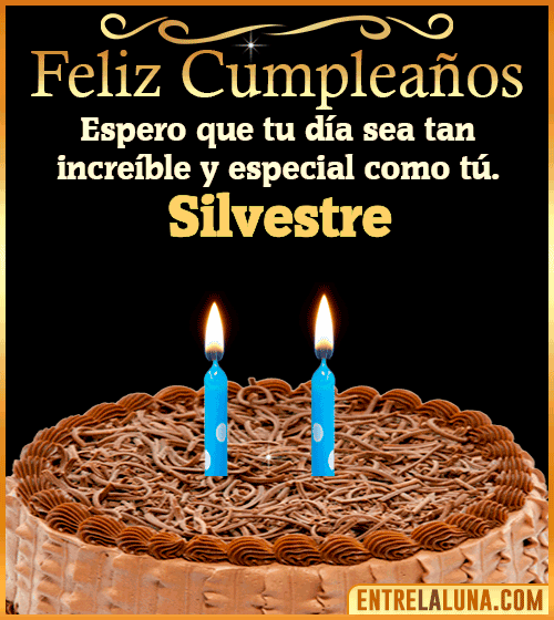Gif de pastel de Feliz Cumpleaños Silvestre