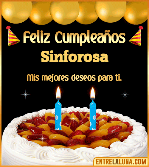Gif de pastel de Cumpleaños Sinforosa