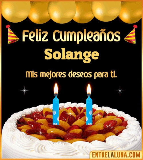 Gif de pastel de Cumpleaños Solange