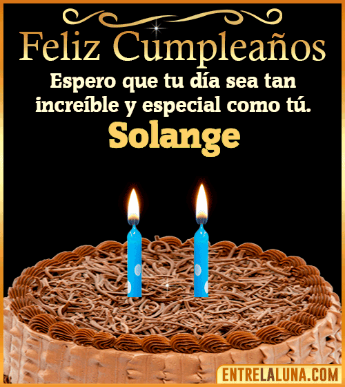 Gif de pastel de Feliz Cumpleaños Solange