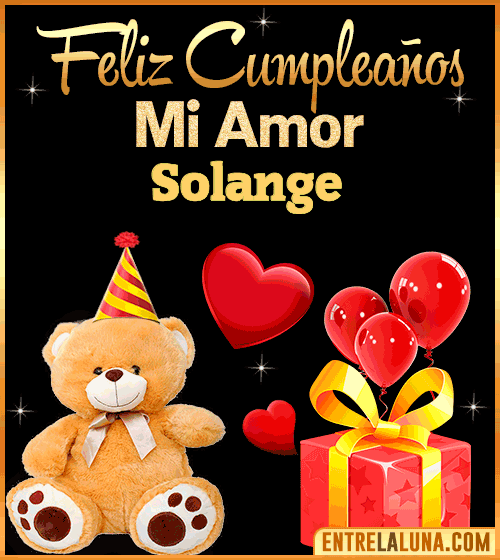 Gif Feliz Cumpleaños mi Amor Solange