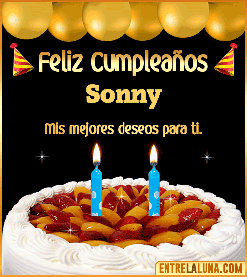 Gif de pastel de Cumpleaños Sonny