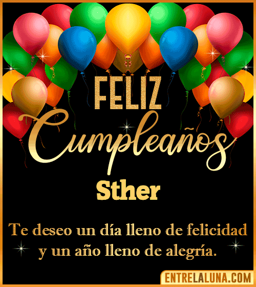 Mensajes de cumpleaños Sther