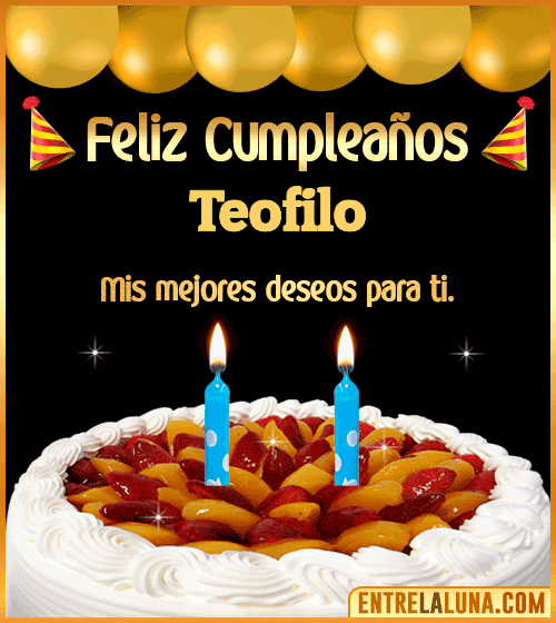 Gif de pastel de Cumpleaños Teofilo