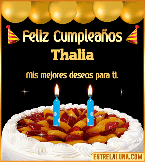 Gif de pastel de Cumpleaños Thalia