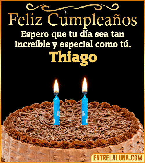 Gif de pastel de Feliz Cumpleaños Thiago