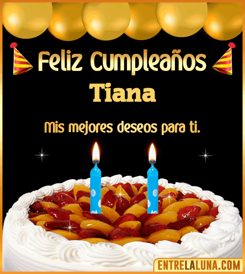 Gif de pastel de Cumpleaños Tiana