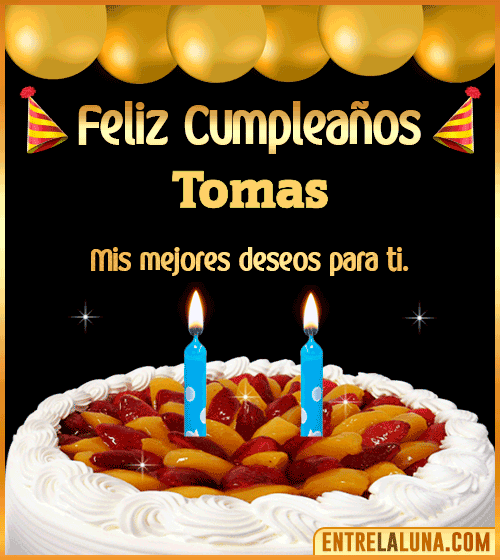 Gif de pastel de Cumpleaños Tomas
