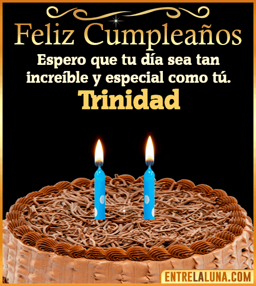 Gif de pastel de Feliz Cumpleaños Trinidad