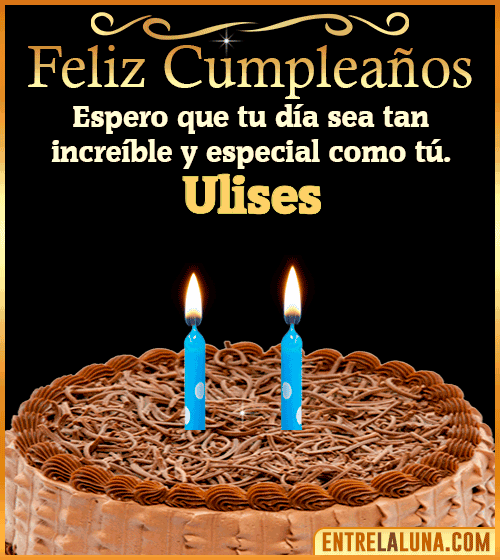 Gif de pastel de Feliz Cumpleaños Ulises