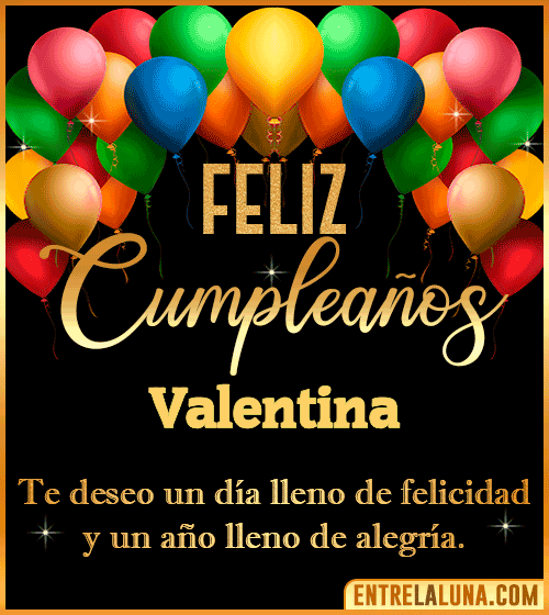 Mensajes de cumpleaños Valentina