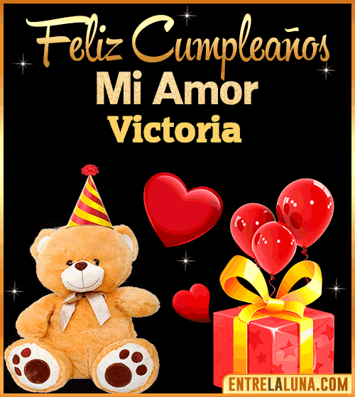 Gif Feliz Cumpleaños mi Amor Victoria