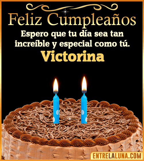 Gif de pastel de Feliz Cumpleaños Victorina