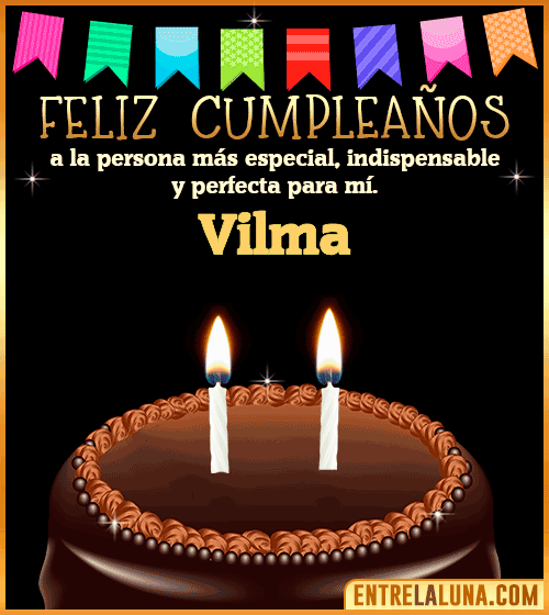 Feliz Cumpleaños a la persona más especial Vilma