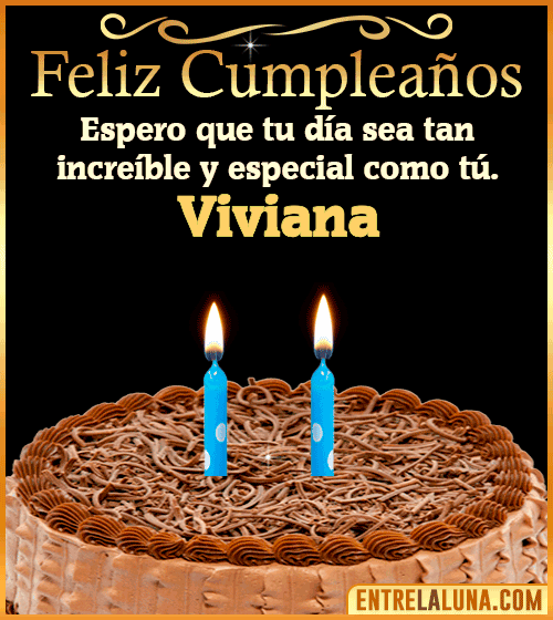Gif de pastel de Feliz Cumpleaños Viviana