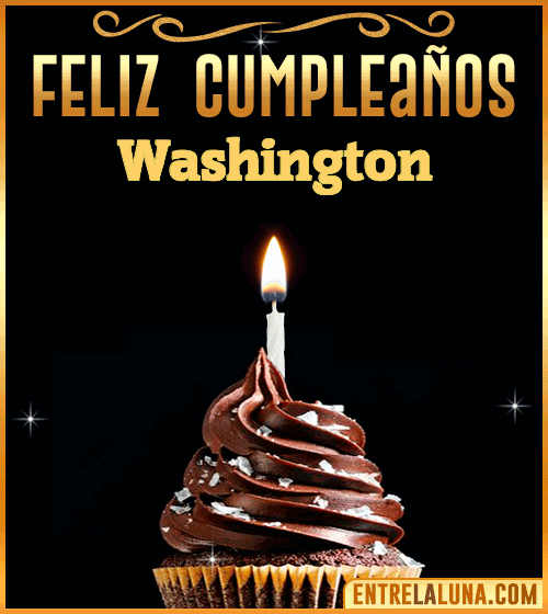 Gif Animado de Feliz Cumpleaños Washington