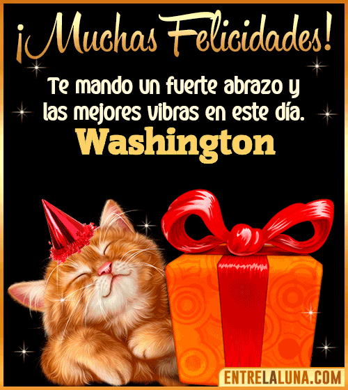 Muchas felicidades en tu Cumpleaños Washington