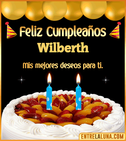 Gif de pastel de Cumpleaños Wilberth