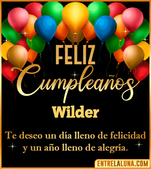 Mensajes de cumpleaños Wilder