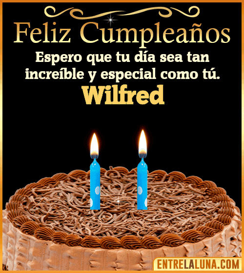 Gif de pastel de Feliz Cumpleaños Wilfred