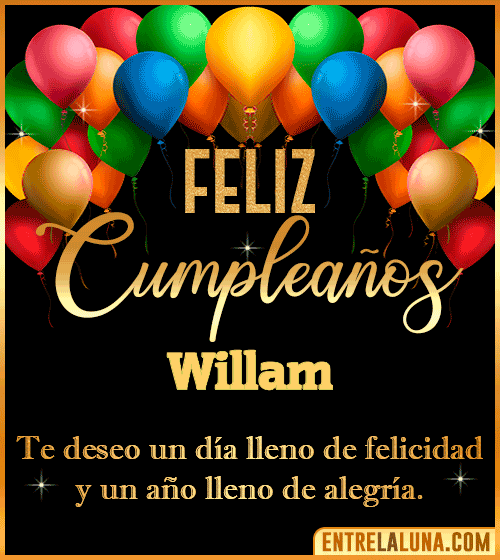 Mensajes de cumpleaños Willam