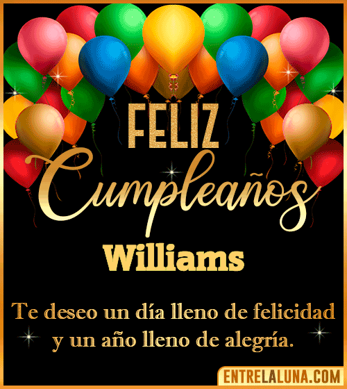 Mensajes de cumpleaños Williams