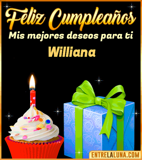Feliz Cumpleaños gif Williana