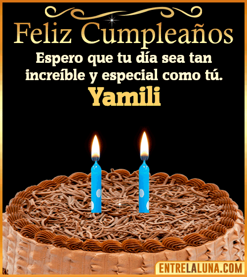 Gif de pastel de Feliz Cumpleaños Yamili