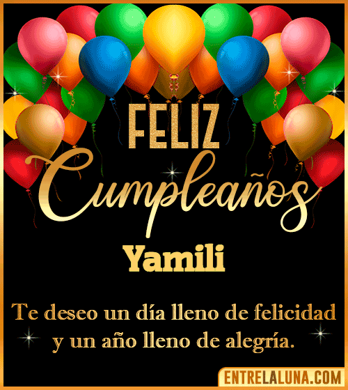 Mensajes de cumpleaños Yamili