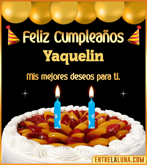 Gif de pastel de Cumpleaños Yaquelin