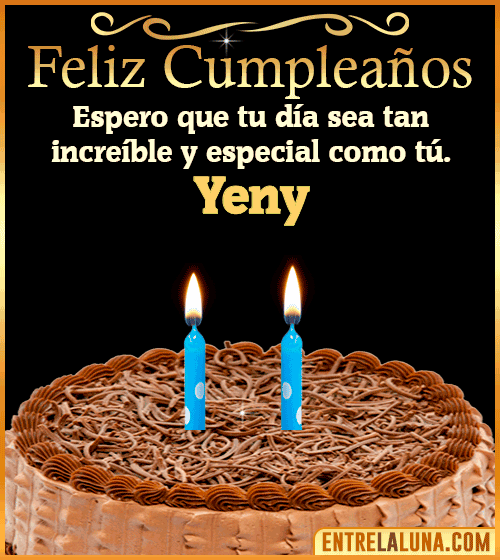 Gif de pastel de Feliz Cumpleaños Yeny
