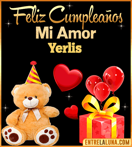 Gif Feliz Cumpleaños mi Amor Yerlis