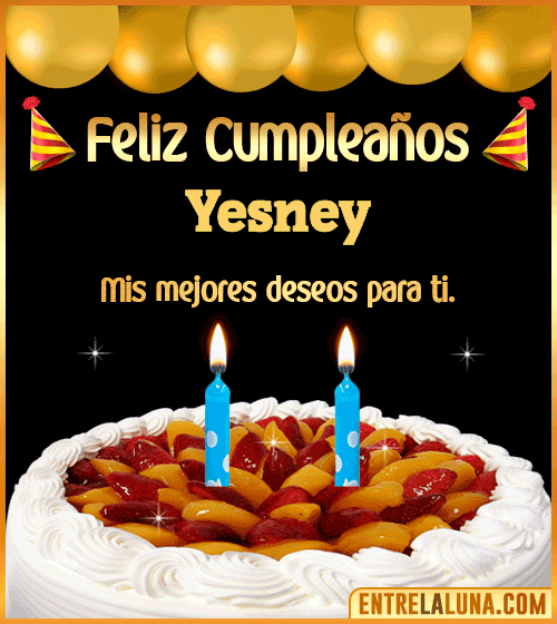 Gif de pastel de Cumpleaños Yesney