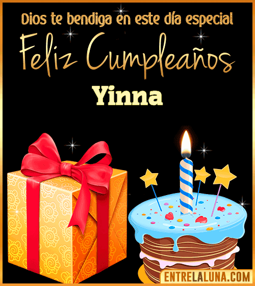 Feliz Cumpleaños, Dios te bendiga en este día especial Yinna